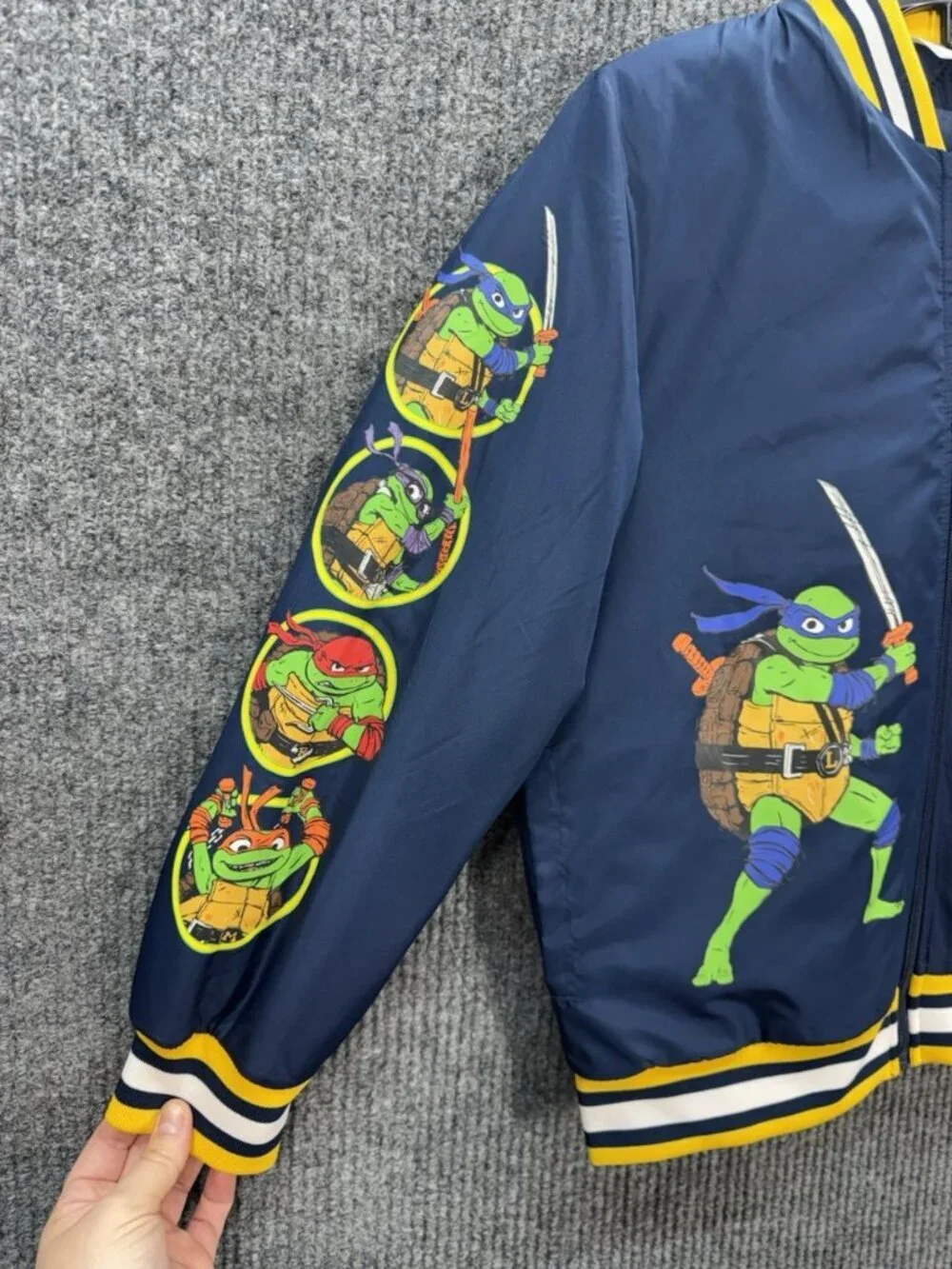 Teenage Mutant Ninja Turtles Jacket Boys Kids 10/12 Mutant Mayhem TMNT Bomber